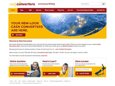 Cash Converters homepage