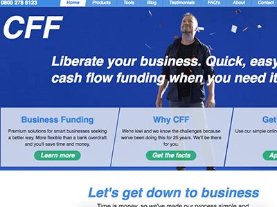 Cashflow Funding homepage