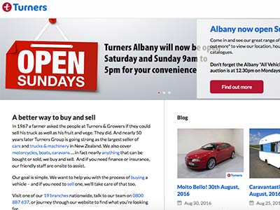 Turners homepage