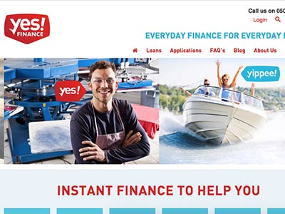 Yes Finance  homepage