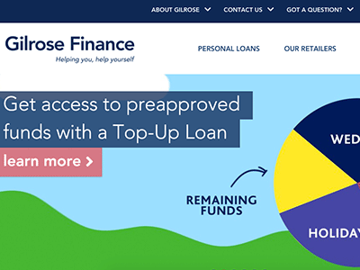screenshot of Gilrose Finance homepage screenshot of Gilrose Finance homepage