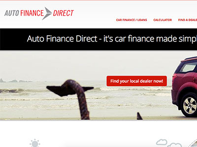 Auto Finance Direct homepage