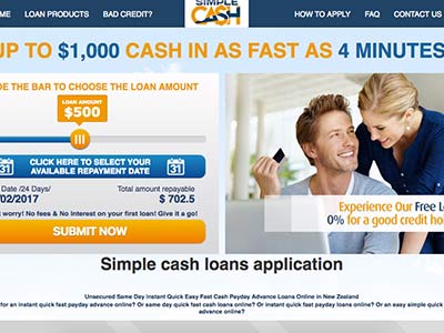 simple cash loans bad credit