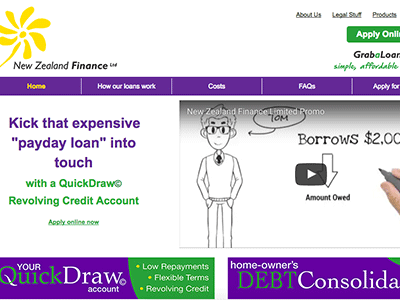 Grab a Loan homepage