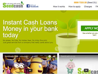 screenshot of Seed Cash homepage screenshot of Seed Cash homepage