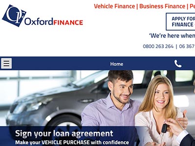 screenshot of Oxford Finance homepage screenshot of Oxford Finance homepage