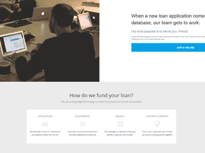 screenshot of Finance District homepage screenshot of Finance District homepage