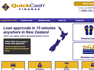 QuickCash Finance homepage