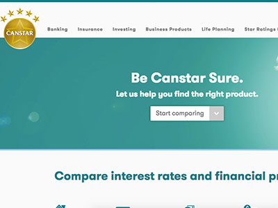 screenshot of CANSTAR homepage screenshot of CANSTAR homepage