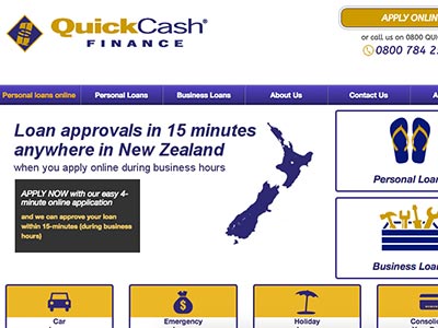 QuickCash Finance  homepage