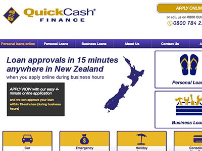 screenshot of QuickCash Finance homepage screenshot of QuickCash Finance homepage