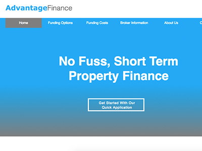 Advantage Finance homepage