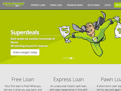 Super Loans homepage