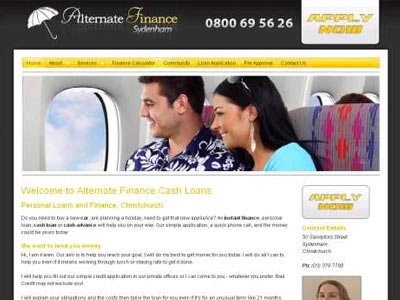screenshot of Alternate Finance homepage screenshot of Alternate Finance homepage