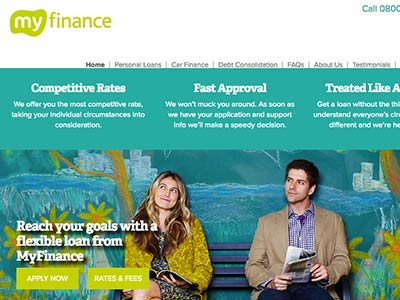 screenshot of My Finance homepage screenshot of My Finance homepage