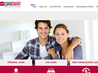screenshot of LoanSmart homepage screenshot of LoanSmart homepage