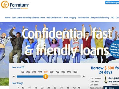 Ferratum homepage